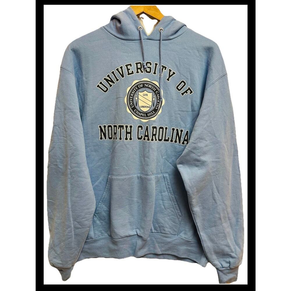 Mens CHAMPION North Carolina Tar Heels Powerblend Hoodie Sz Large
